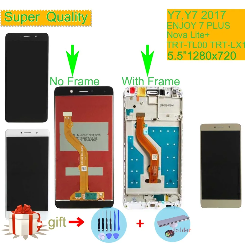 

ORIGINAL For Huawei Y7 2017 TRT-LX1 Nova Lite+ LCD Display Touch Screen Assembly With Frame For ENJOY 7 PLUS TRT-AL00 LCD Screen