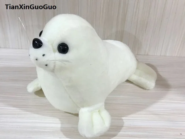 white sea lion stuffed animal