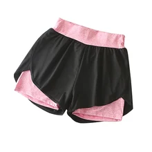 Летние двухслойные тренировочные шорты для женщин, обтягивающие спортивные фитнес-шорты Женщины, эластичные дышащие повседневные шорты для женщин