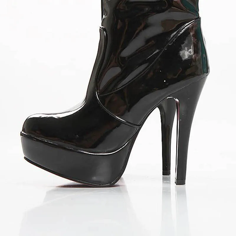 Women High Heels Tall Boots Sexy Patent Platform High Heeled Over The Knee Boots For Women Ladies Pole Dancing Size 34-43