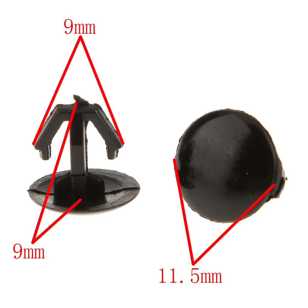 20x Plastic Trim Fastener Hood Seal Clips For Honda & Acura 91518-S10-003 Black