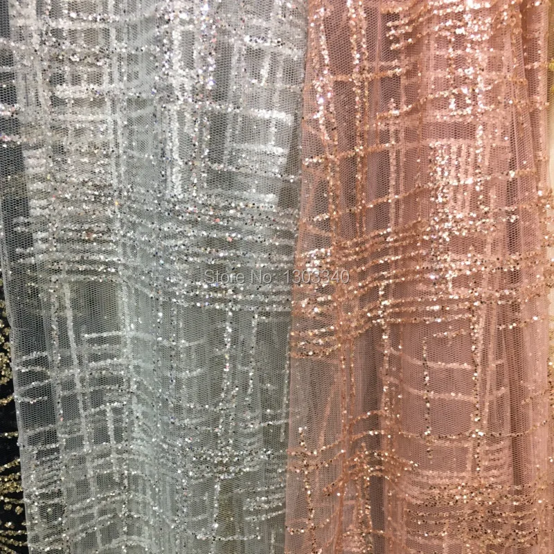 

Nigerian lace fabrics ZP3, african lace fabric new arrival good quality ,Tulle lace fabric in glued And Silver glitter