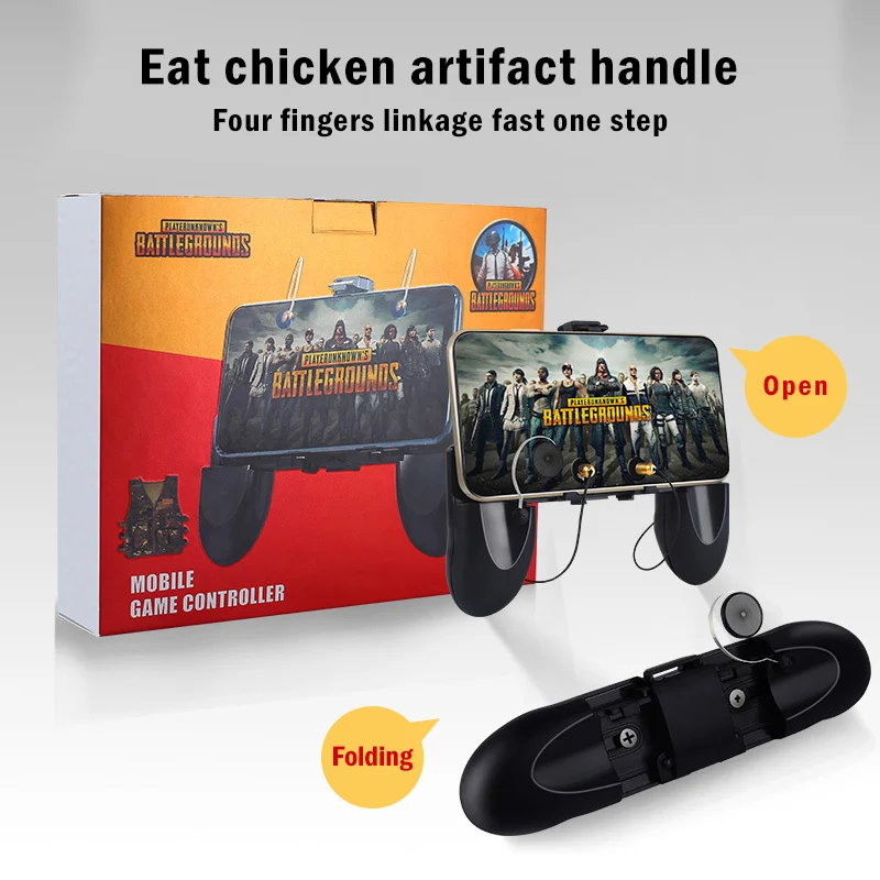 

L1R1 Button PUGB Mobile Game Controller W12 Free Fire PUBG Mobile Joystick Gamepad Metal for Android / iPhone