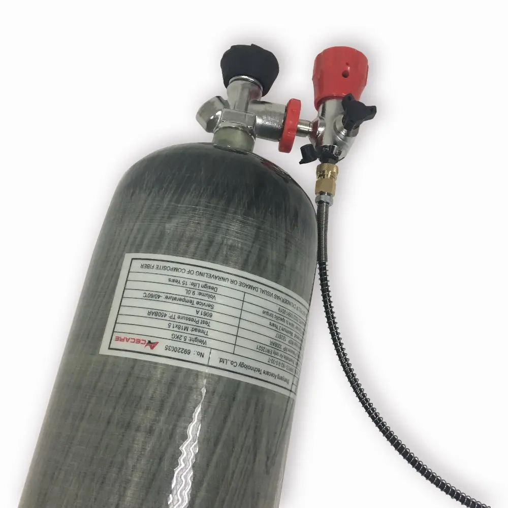 AC109301 Pcp Air Tank 9L углерода волокно цилиндр дыхание Пейнтбол дайвинг бутылка для сжатого воздуха пистолет Охота Acecare 2019