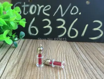 

Free ship! 300pcss/lot bamboo glass vial pendant (glass vial&metal cap&white rubber Plug), glass pendant , glass bottle