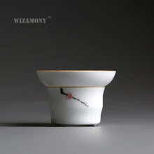1 шт. WIZAMONY Чайный фильтр, чайный набор, ситечко, керамический заварник, ручная роспись, китайский селадон, китайский чайный набор кунг-фу