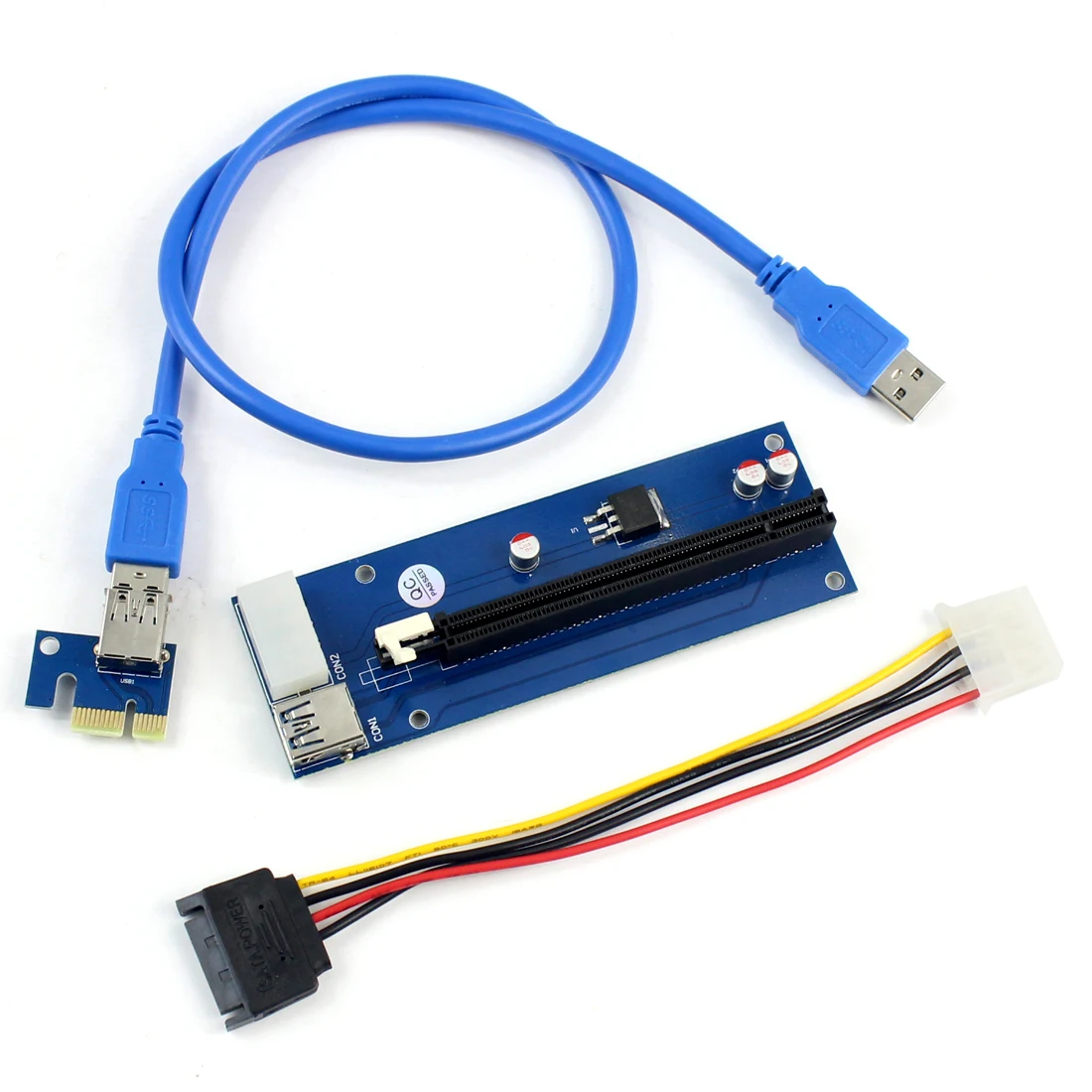 USB 3.0 PCI E Экспресс 1x до 16x Райзер карта адаптер Pcie 1 4 конвертер графическая