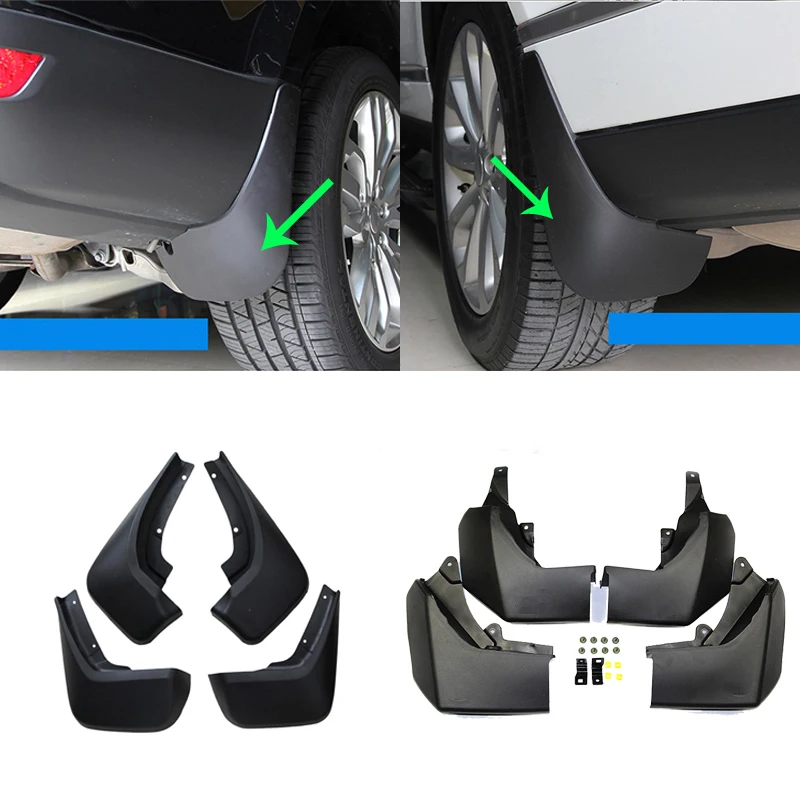 

Car Mud Flaps Splash Guard Front Rear Fender Mudguards for Land Rover Discovery 3 4 5/Velar/Freelander 2/Range Rover 06-18 So On