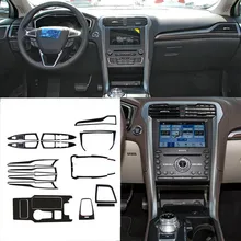 Автомобиль-Стайлинг 3D углеродного волокна автомобиль центральная консоль для салона изменение цвета литья наклеивающиеся Переводные картинки для детей Ford Mondeo