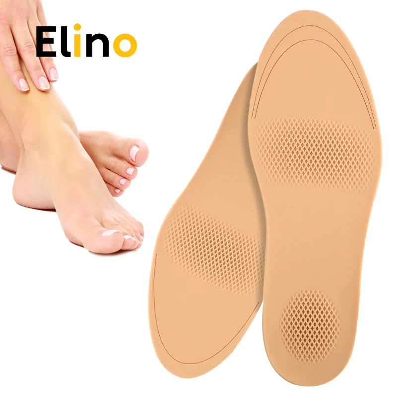 Elino мягкие силиконовые стельки для обувь амортизация полная длина колодки Удобная Вставка Спортивная обувь колодки для мужчин женщин