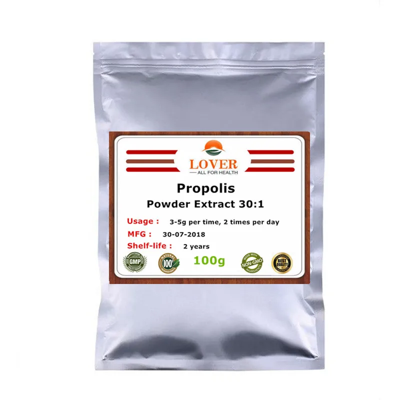 

100-1000g Natural Brand Propolis Powder 30:1 Extract, Colla Apis, bee glue, royal propolis Extract for protect the liver
