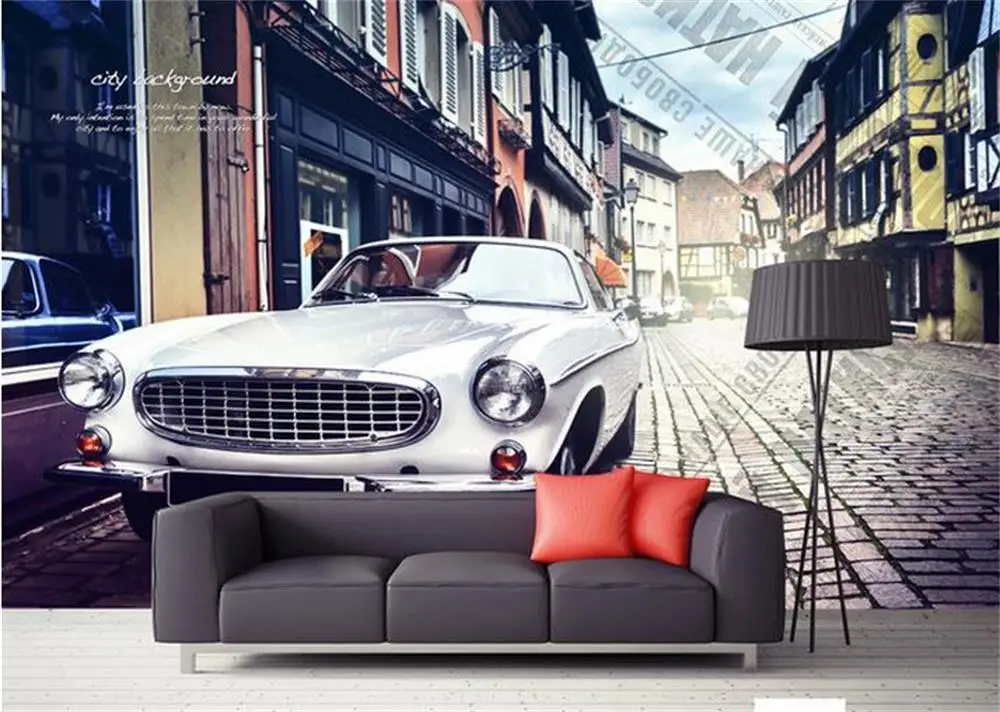 

3D wallpaper/custom photo HD mural/The old car ou/TV/sofa/Bedroom/KTV/Hotel/living room/Children room