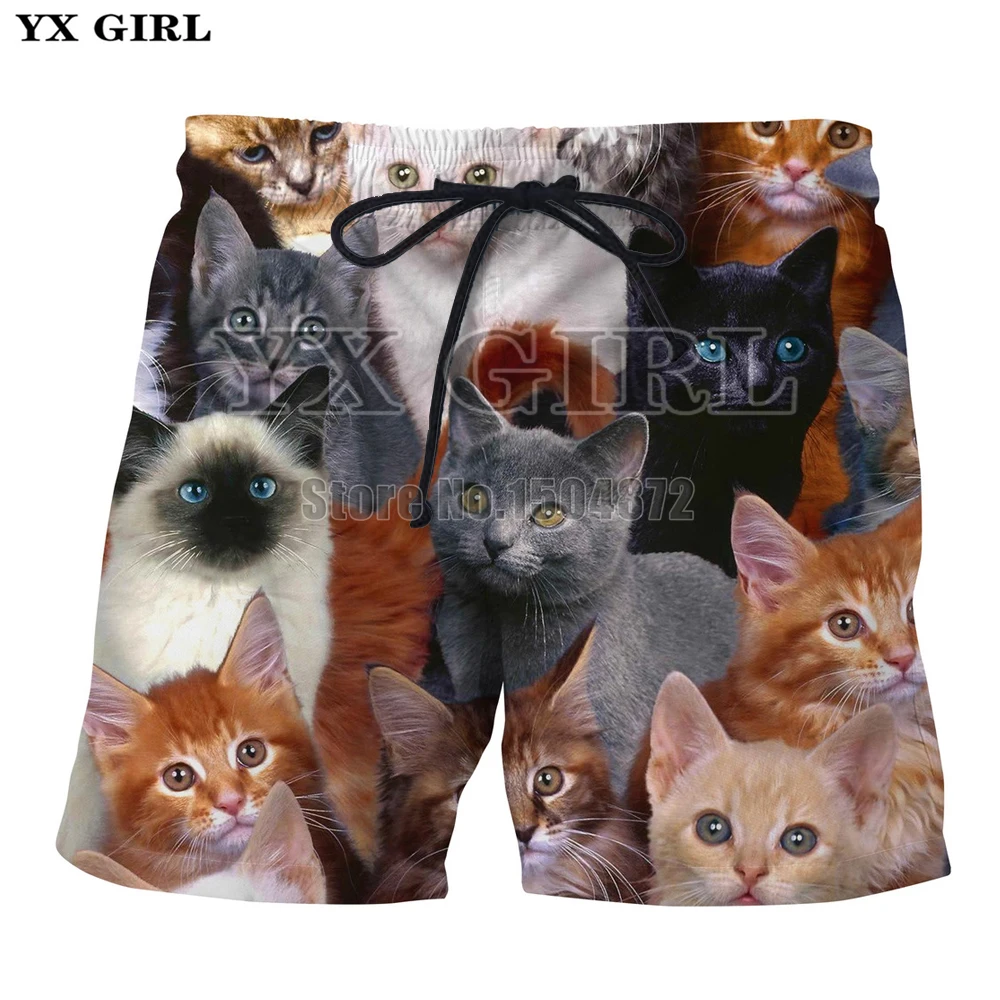 YX Girl Mens Hawaii Beach Shorts Cute Pizza Cat/Lightning Cat 3d Printed Shorts for Men/Women Casual Shorts Summer Short YX Girl Mens Hawaii Beach Shorts Cute Pizza Cat/Lightning Cat 3d Printed Shorts for Men/Women Casual Shorts Summer Short