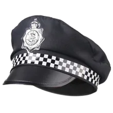 Сценическая Военная Кепка большая кожаная кепка значок в клетку темно-синяя кепка для взрослых мужчин и женщин вечерние шоу шапка одежда аксессуары
