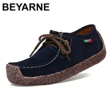 BEYARNE/Модная женская повседневная кожаная обувь; женская обувь на плоской подошве со шнуровкой; теплая удобная выразительная женская обувь; дышащая женская обувь