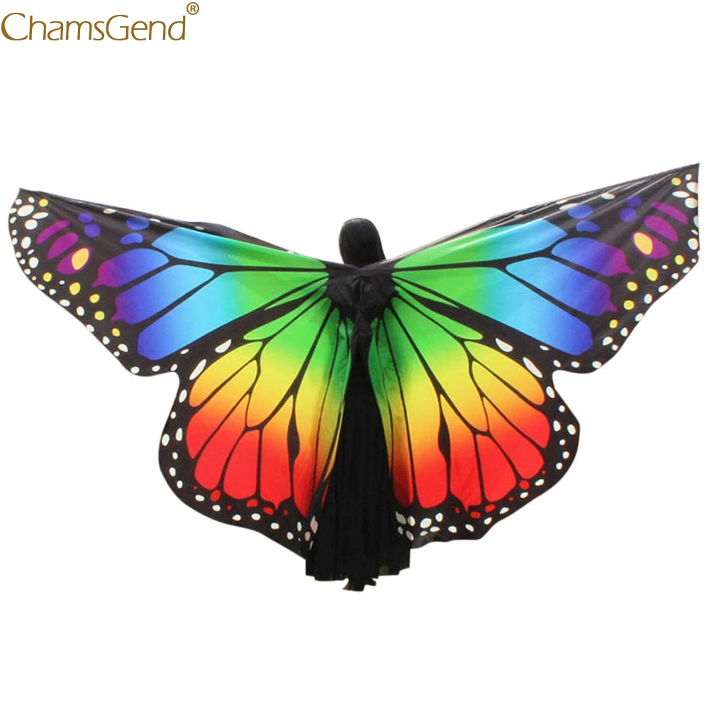 Chamsgend для женщин девочек без палочек мягкая большая бабочка крыло шаль пашмины фея леди танцевальное шоу аксессуары к костюму для Косплей 80117