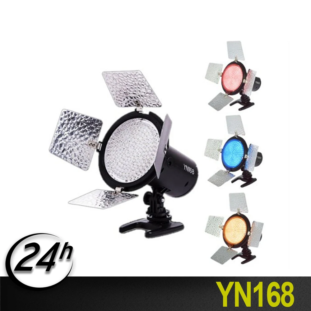 

YongnuoYN168 Bi-color 3200K-5600K LEDs lamp led light for camera video Camcorder with 4color plate for Canon Nikon DSLR Cameras