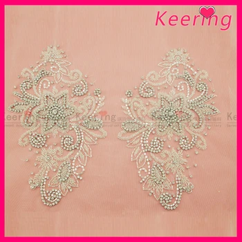 

Exclusive Design Beautiful Handmade Beaded Decorative Patches For Clothing WRA-658-L