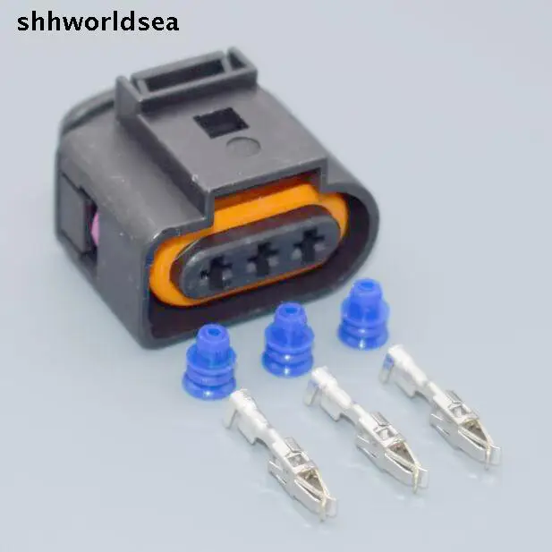 

shhworldsea 5sets 3 PIN PLUG 1J0973723 CONNECTOR case for VW AUDI 1J0 973 723