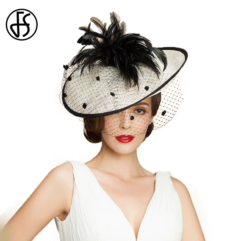 large black wedding hat