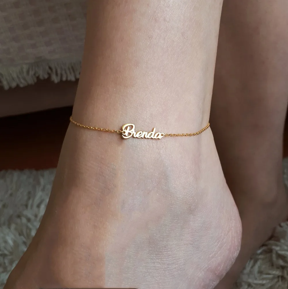 Fashion Jewelry Custom Name Personalized Anklet Foot Jewelry Beach