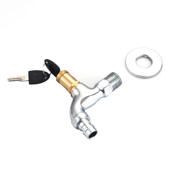 

New Design Household outdoor anti-theft lock washing machine mop pool key 4 points interface faucet
