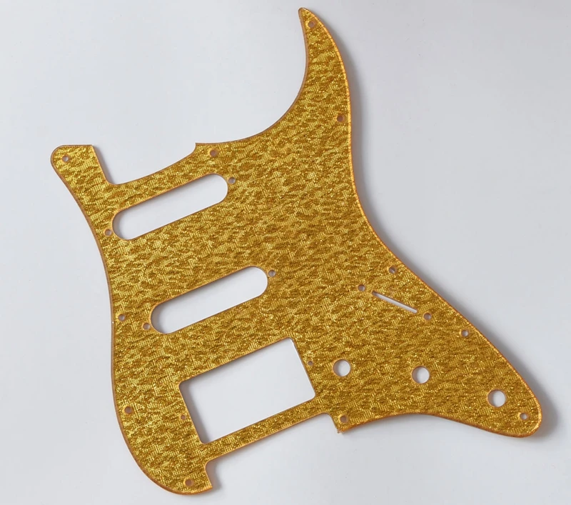 Gold Sparkle Plastic ST Strat HSS Guitar Pickguard Scratch Plate for Fenderin Guitar Parts