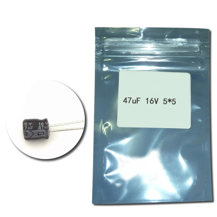 50pcs/lot Aluminum electrolytic capacitor 47uF 16V 5*5 Electrolytic | Электронные компоненты и принадлежности