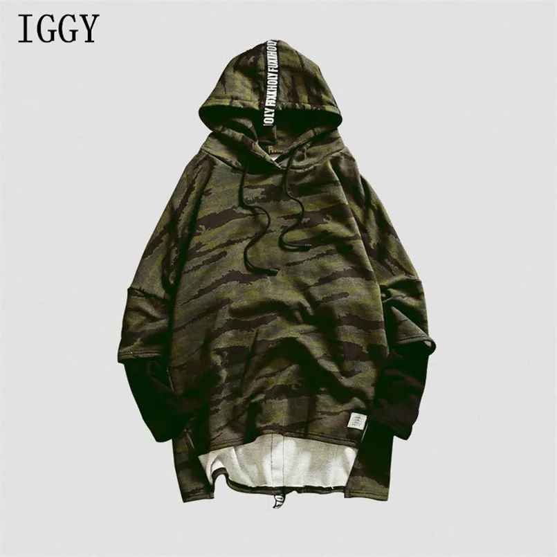 IGGY New Mens Hoodies and Sweatshirts Hooded Sweatshirts Male Clothing Fashion Camouflage Hoody For Men Printed Hoodies 5XL
