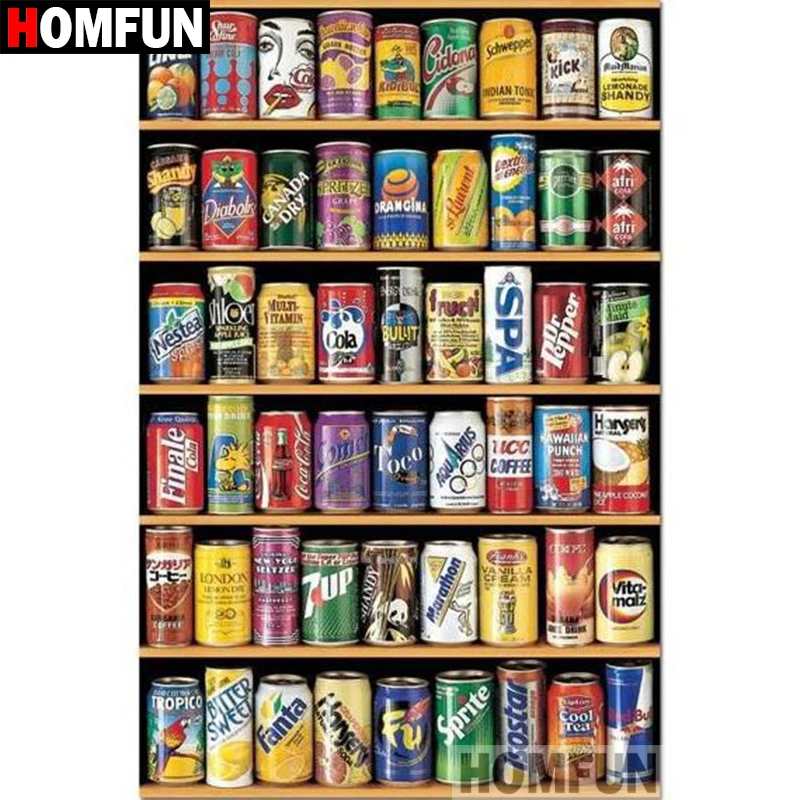 

HOMFUN 5D DIY Diamond Painting Full Square/Round Drill "Shelf snack" 3D Embroidery Cross Stitch gift Home Decor A05084