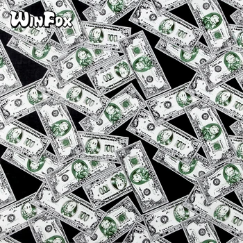 

Winfox Fashion 55cm*55cm 100% Cotton Dollar Money Printed Square Bandana Headwear Scarf Neck Tie Scarves For Women/Mens