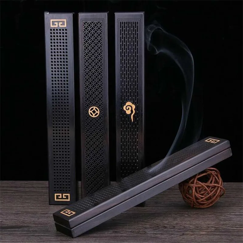 

1pcs Wooden Incense Holder Incense Coffin Burner 3 Types Traditional Chinese Type Wood Incense Stick Burner Box