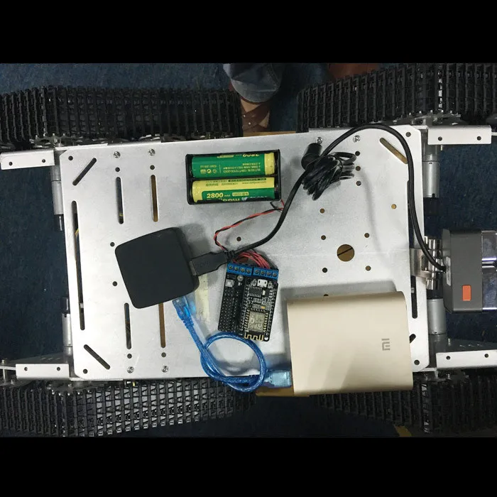 ESP8266 RC Wi-Fi видео Управление TD200 двойной гусеничный Танк шасси с Nodemcu развитию+ Motor Drive совета по телефону