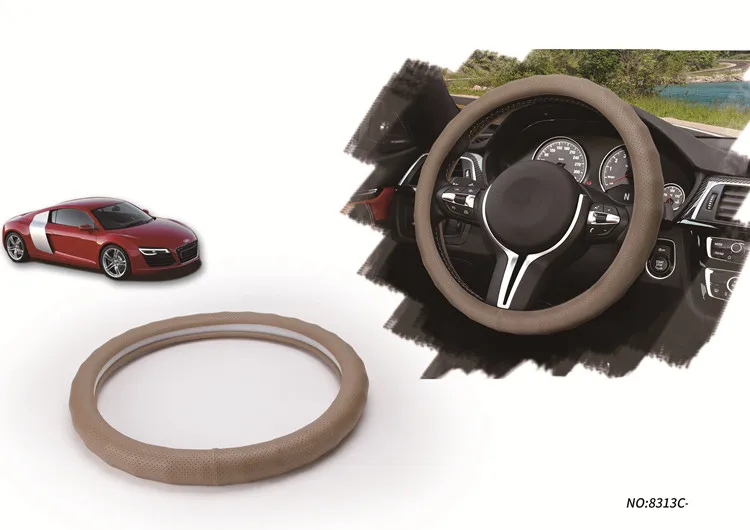 Odorless Silicone Inner Ring Car Steering Wheel Cover Velvet Anti-slip Car Styling Accessories Steering Wheel Cover (6)