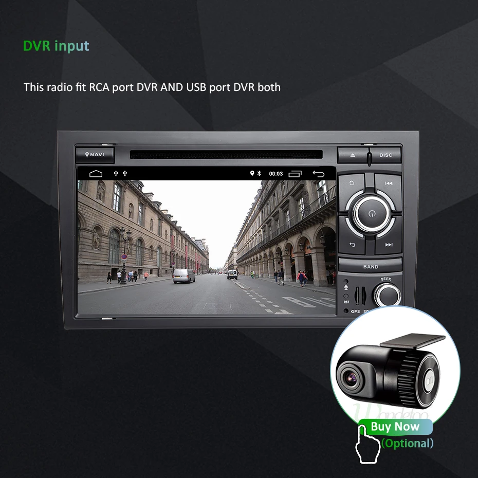 Cheap 7" IPS Screen Android 9.0 4G RAM 64G ROM DSP 2 DIN DVD Car PLAYER For AUDI A4 Stereo GPS Radio Multimedia Navigation Stereo 25