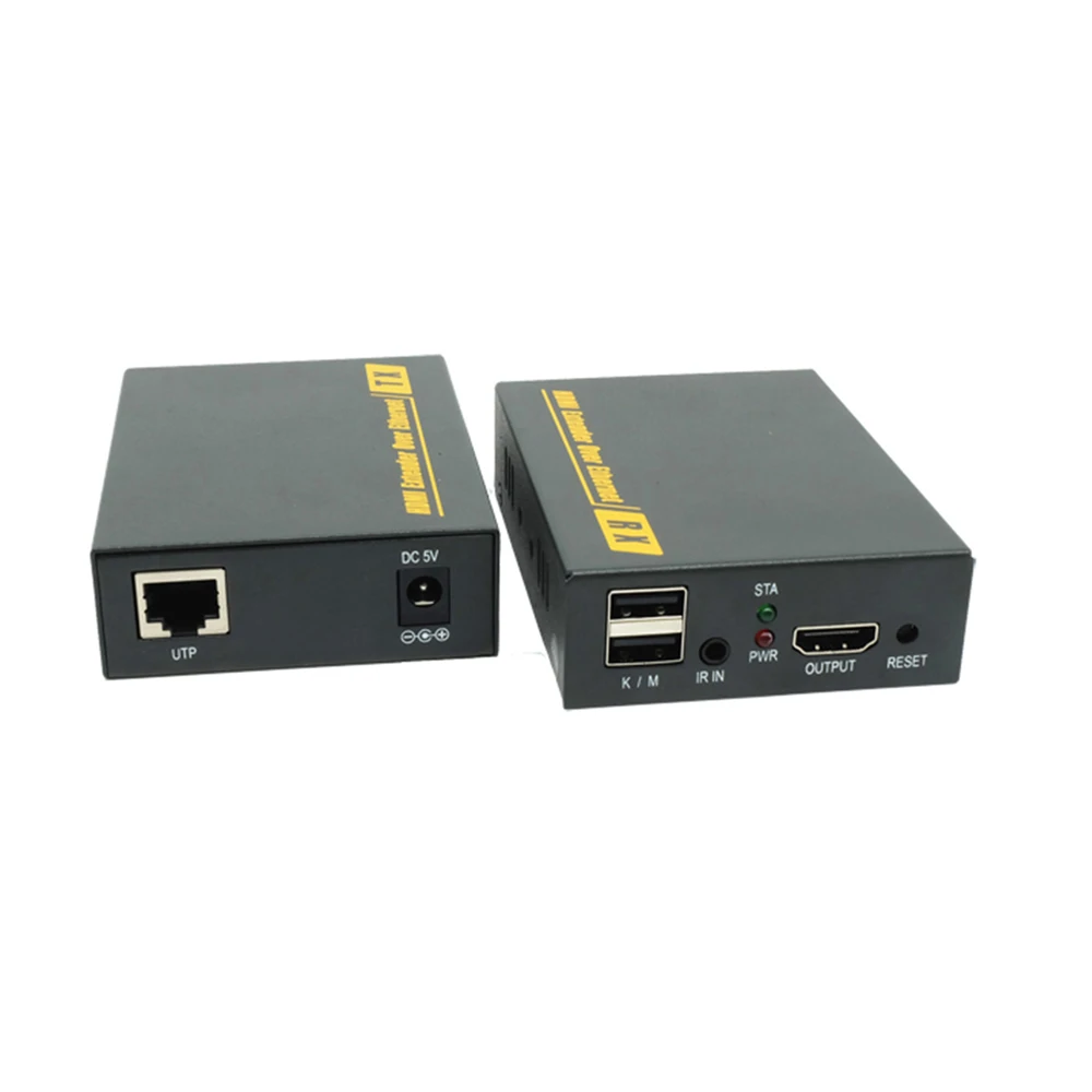 HDMI удлинитель ip-сети KVM удлинитель высокого качества 120 м USB HDMI IR KVM удлинитель CAT5e/6 Поддержка TCP/IP