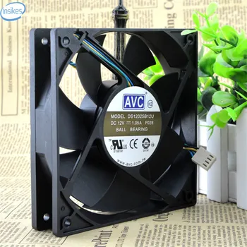 

DS12025B12U 4 Wires PWM Intelligent Speed Cooling Fan DC 12V 1.05A 3400RPM 12025 120*120*25mm 12cm
