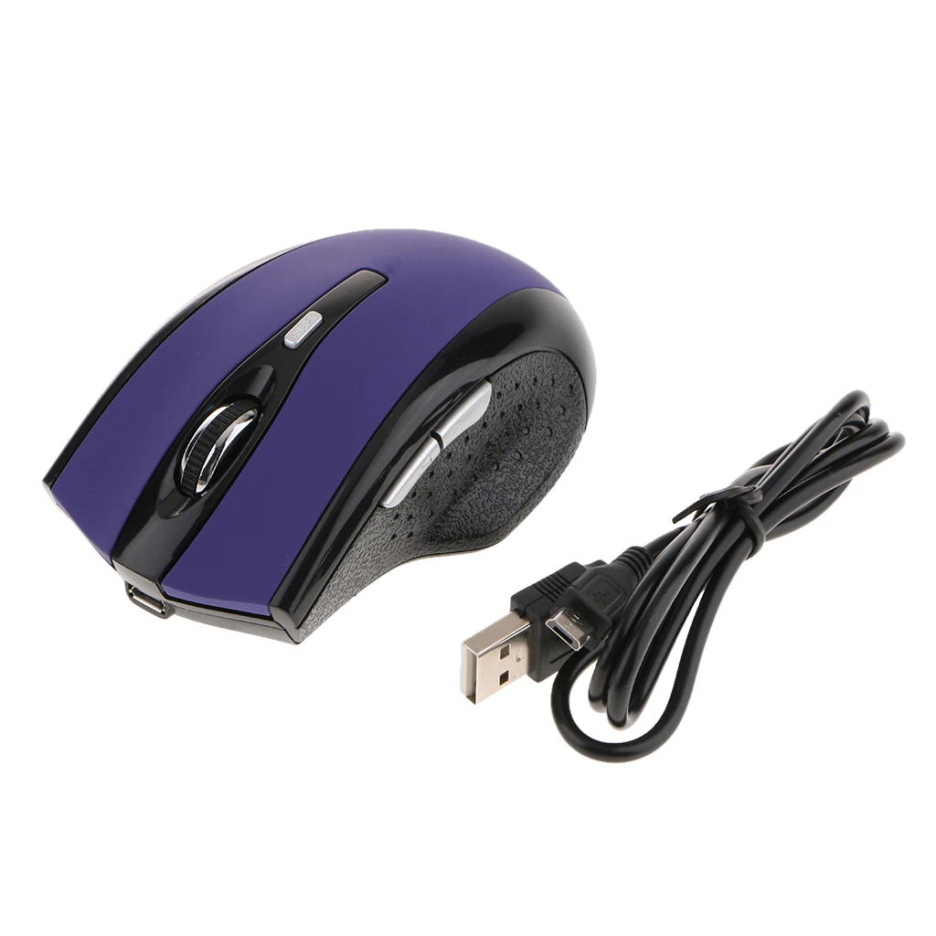 Purple Silent Wireless USB Charging Bluetooth4.0 Gaming Mouse For Computer