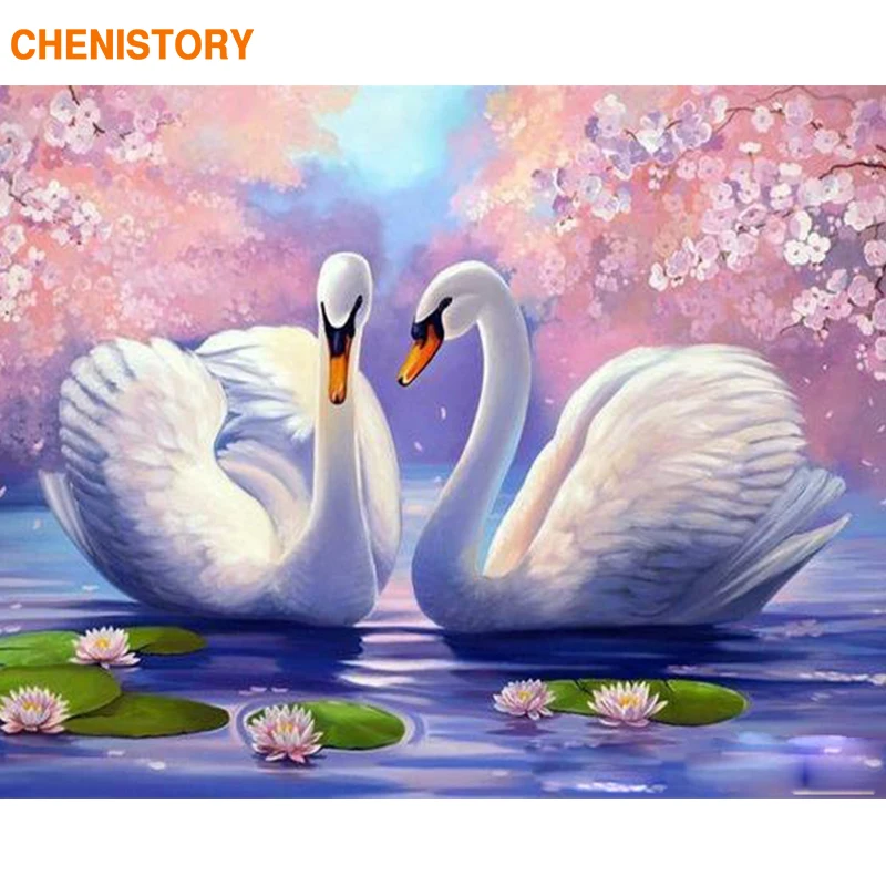 

CHENISTORY Frameless Picture Animals DIY Painting By Numbers Kits Acrylic Coloring By Numbers Unique Gift For Home Decor 40x50cm