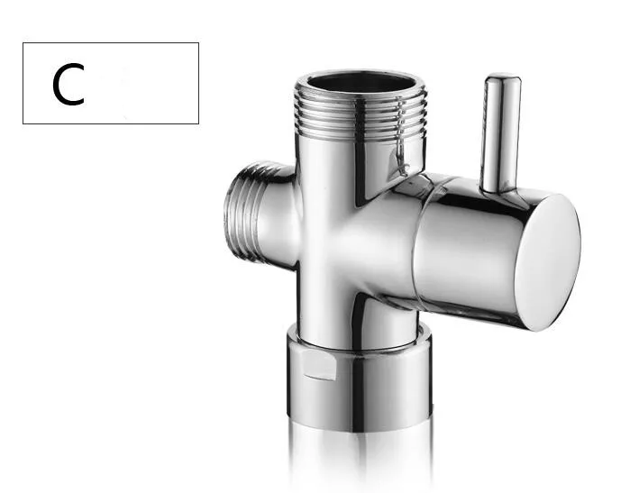 Душевой переключатель 3/" 1/2" Т-адаптер для жесткого стояка смесителя, хромированный полированный кран тройник соединитель Shattaf клапан латунь Сделано