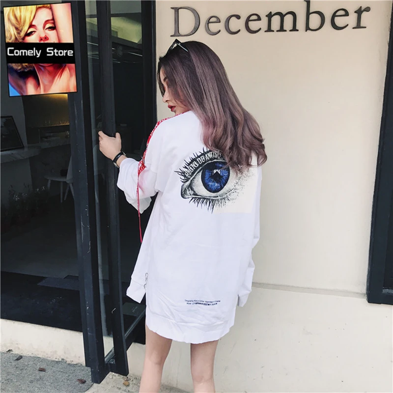 

TREND-Setter 2018 Women Hip Hop Style Hoodies Fashion Cotton Sweatshirts Women Eye Printing Hoodies S-XL