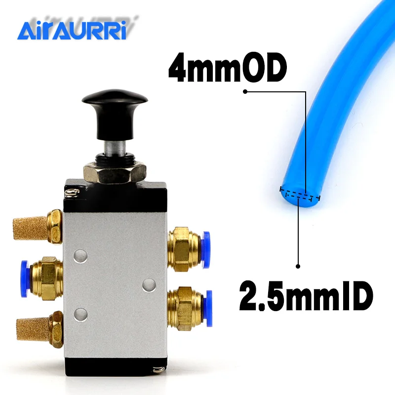 Ручной клапан управления 4R210-08 ручной рычаг изменения управляемый пневматический ручной глушитель 4 мм 6 мм 8 мм 10 мм 12 мм быстрая установка - Цвет: 4MM Fittings
