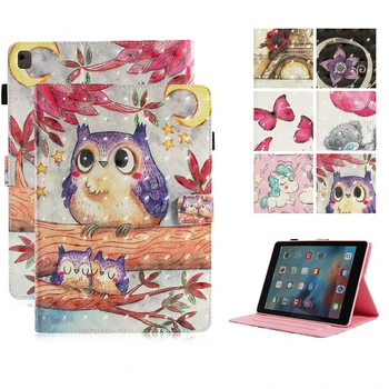

Funda For Apple iPad Pro 9.7 inch 2016 Fashion 3D Print Pattern Leather Flip Wallet Case Cover Silicone iPad7 Coque Skin Stand