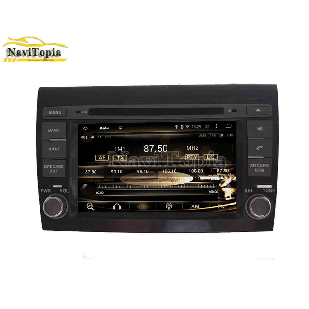Cheap NAVITOPIA 7inch 4G RAM 64G ROM PX6 Six Core Android 9.0 Car DVD Player GPS Navigation for Fiat Bravo 2007 2008 2009 2010- 10