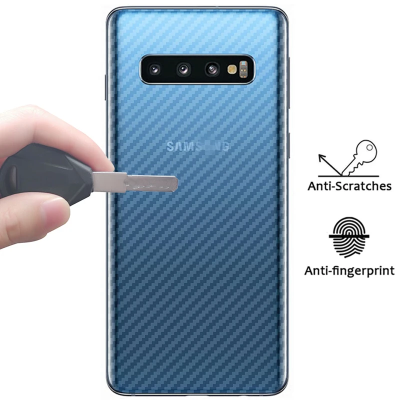 2 шт пленка наклейка полное покрытие для samsung Galaxy S7 Edge S10 S9 S8 Plus Note 9 8 Note9 A5 углеродное волокно задняя защита экрана