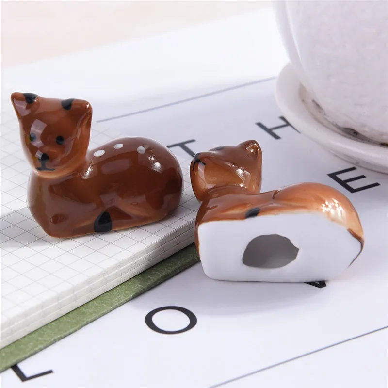 1pc Lovely Cat Shape Chopsticks Holder Stand Ceramic Chopsticks Forks Holder Home Decoration