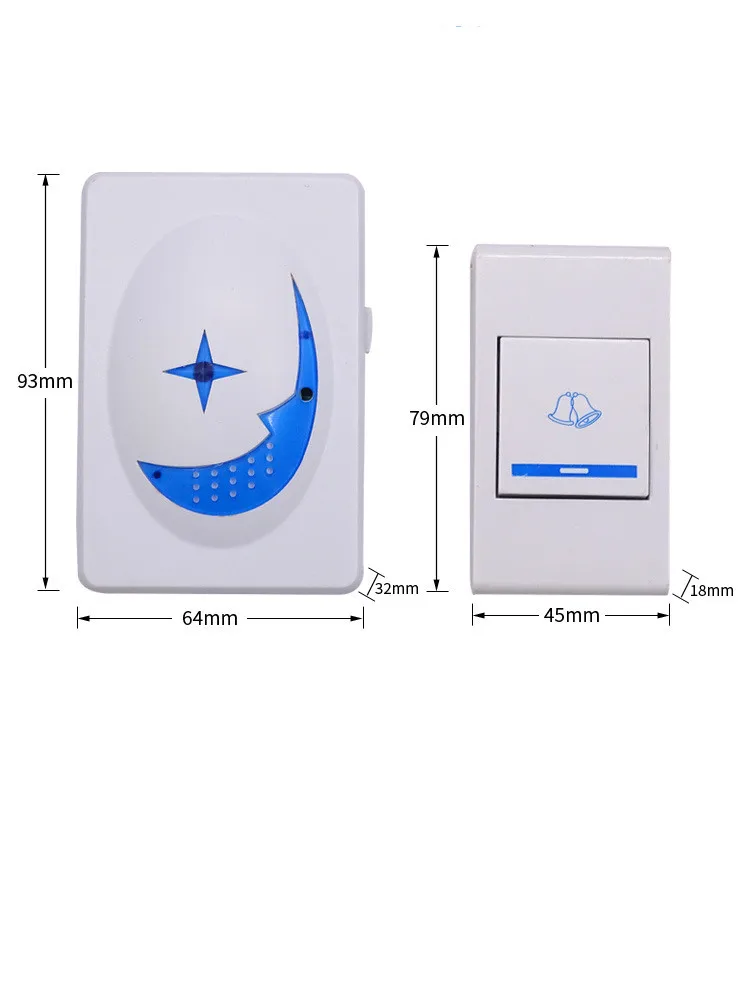 Wireless Doorbell Home Digital Doorbell Wireless Remote Control Waterproof Anti-theft Old Pager Intelligent