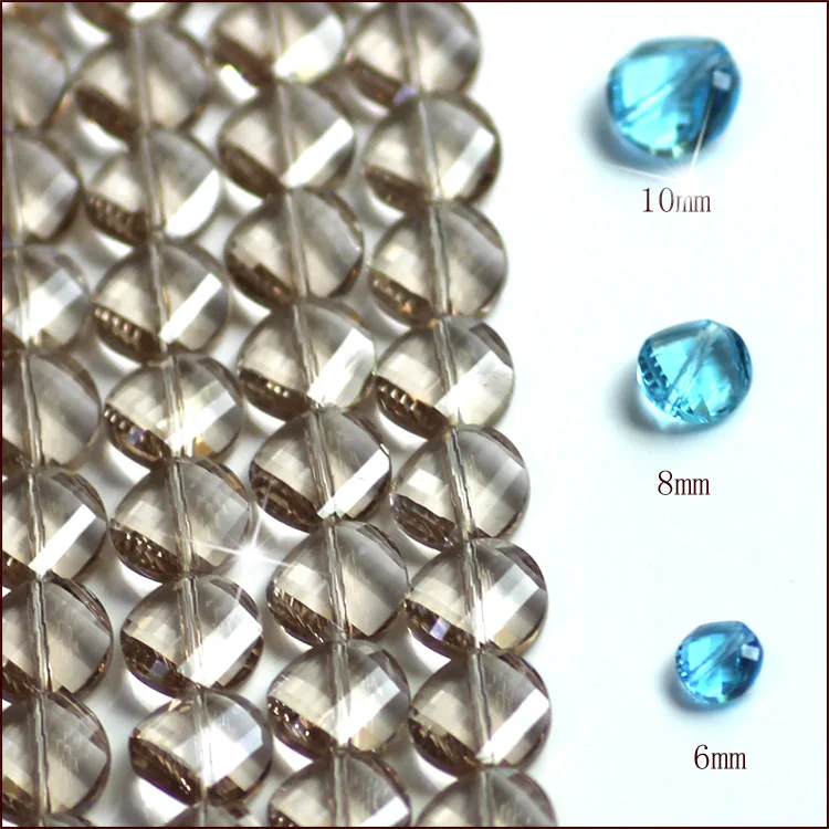 

AAA24 6mm 8mm 10mm 40fa Decorative Crystal Bead twisted button Shape round Jewelry Making Cloth Accessory Loose Beads Wholesale