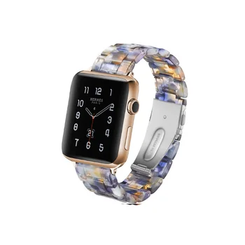 

Ceramic Watch Strap Band for Apple Watch 4/3/2/1 Watch Bracelet Wrist Resin Belt for iwatch 38mm/40mm/42mm/44mm Watchband Reloj