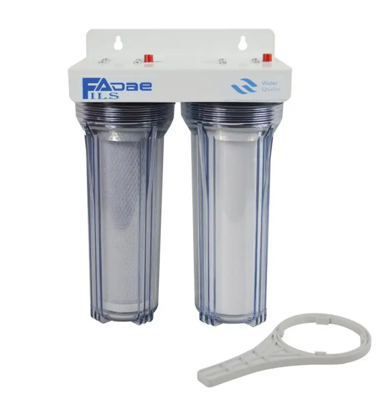 2 STAGE WHOLE HOUSE WATER FILTER CLEAR 3 BY 4 SHORTEN